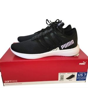 *NEW* PUMA VITAL STAR ATHLETIC TRAINING SHOE. BLACK/PURPLE. SIZE: 7